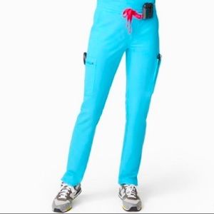 LIMITED EDITION FIGS Neon Blue Yola Skinny Scrub Pant in X-Small (XS)
